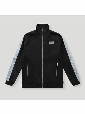GEEDUP Play For Keeps Track Jacket 2XL Black Blue Full Zip Side Pockets NWT